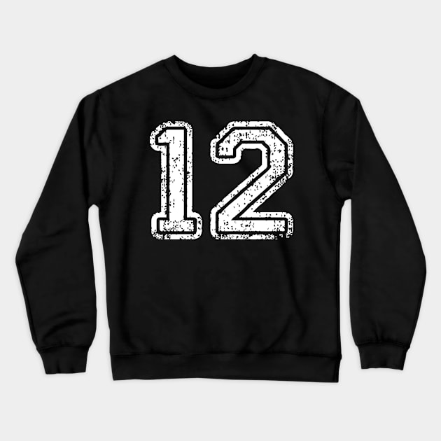 Sport Team Jersey 12 T Shirt Football Soccer Baseball Hockey Double Basketball One Two 1 2 Twelve Crewneck Sweatshirt by arcadetoystore